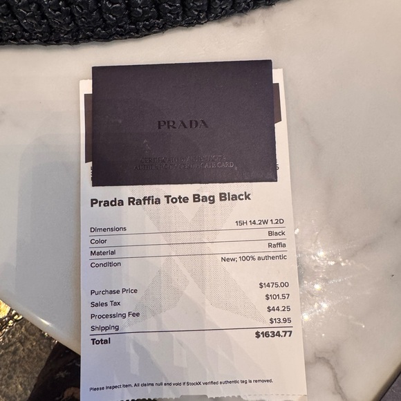 Prada Black Raffia Tote Bag - Picture 6 of 13
